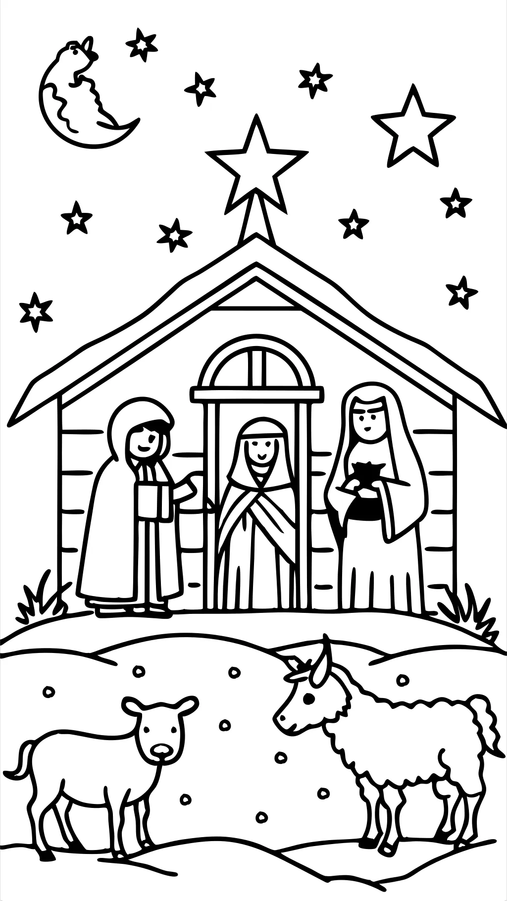 nativity coloring page